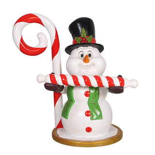 Snowman with Candy Cane