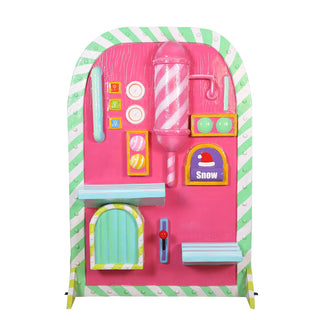 Santa's Candy Toy Machine Pink (backdrop)