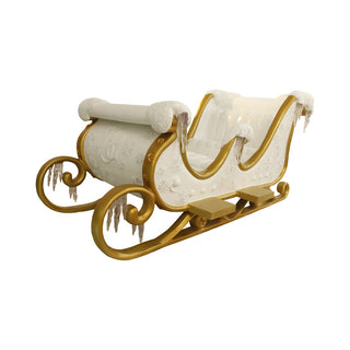 Santa Sleigh 4 Seater With Icycle (White/gold)