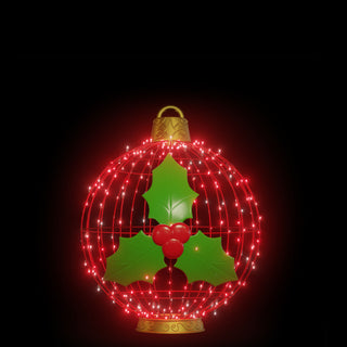 Christmas Ball "mistletoe" (red)