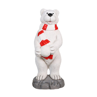 3.5 FT POLAR BEAR WITH SNOWBALL