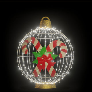 X-mas Ball "Candy Cane" 3ft Cold white Floor Stand