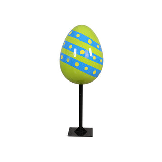 Easter Egg 60 cm w/Metal Plate (Stripe & Polka D)