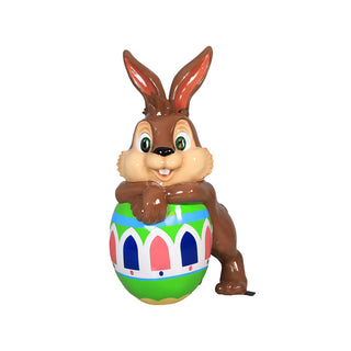 Easter Bunny Leaning On Easter Egg