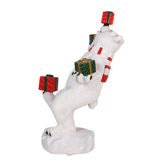 Polar Bear with Gift Boxes 4ft