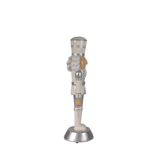 American Christmas Nutcracker 4ft - White & Silver
