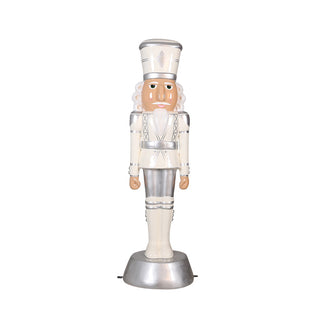 American Christmas Nutcracker 6ft - White & Silver