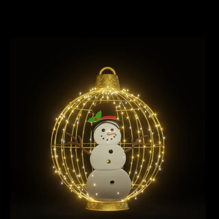 Christmas Ball "snowman" (warm White)